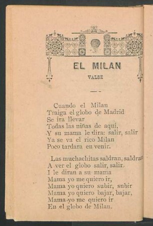 El Milán : Valse