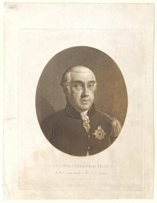 Bildnis des Leopold Friedrich Franz, Fürst zu Anhalt-Dessau