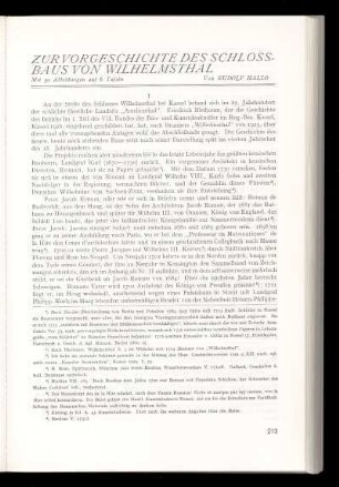 14. Zur Vorgeschichte des Schloßbaus von Wilhelmsthal (1930)