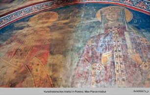Die Ausmalung der Saalkirche : Die Heilige Irene und die Heilige Katharina
