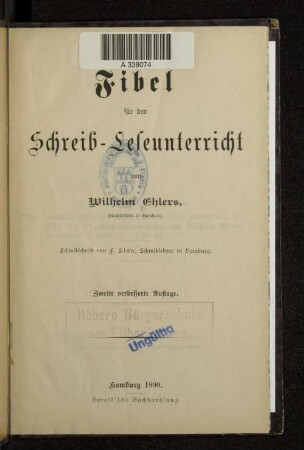 Fibel für den Schreib-Leseunterricht