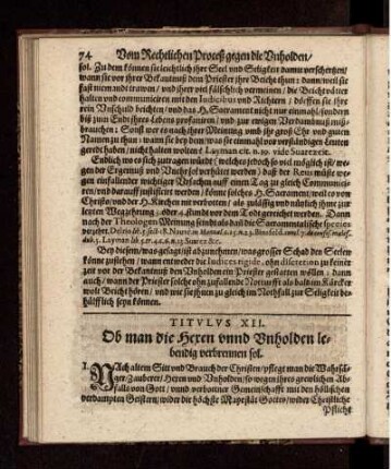 Titulus XII. Ob man die Hexen unnd Unholden lebendig verbrennen sol