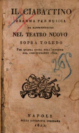 Il ciabattino : Dramma per musica
