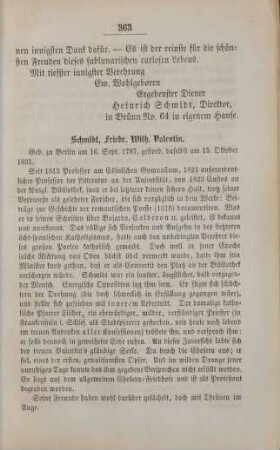 Schmidt, Friedr. Wilh. Valentin