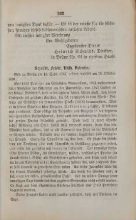 Schmidt, Friedr. Wilh. Valentin
