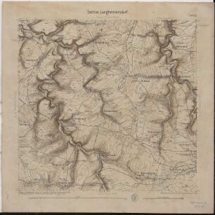 Section Langhennersdorf aus: Topographische Karte (Äquidistantenkarte) Sachsen