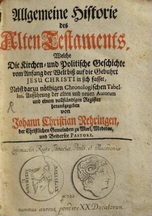 Allgemeine Historie des Alten Testaments
