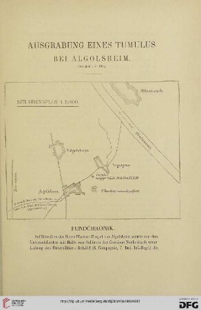 Ausgrabungen eines Tumulus bei Algolsheim