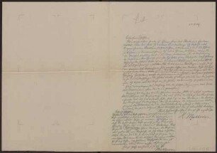 Entwurf eines Schreibens an Professor Karl Scheffler mit Anlage zur kunstgewerblichen Ausstellung in Stockholm vom 18.08.1909 (Brief)