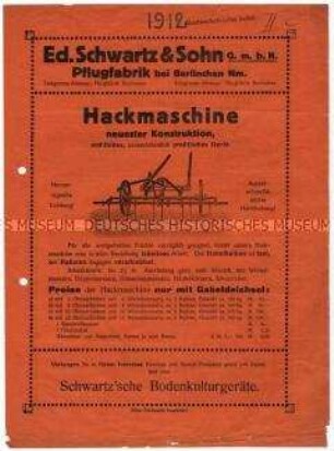 Hack- und Häufelpflüge