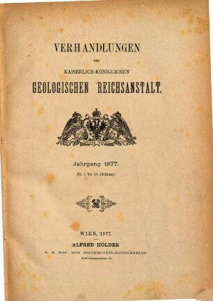 Verhandlungen der Geologischen Reichsanstalt. 1877
