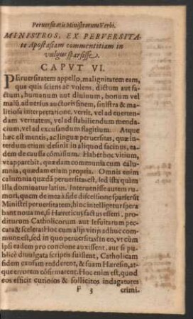 Ministros, Ex Perversitate Apostasiam commentitiam in vulgus sparsisse. Caput VI.