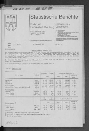 Bauhauptgewerbe September 1991 : Lfd. Nr. 35