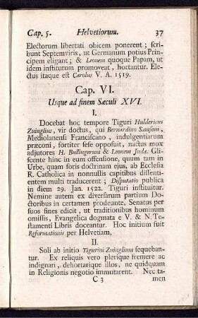 Cap. VI. Usque ad finem Saeculi XVI.