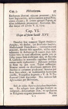 Cap. VI. Usque ad finem Saeculi XVI.