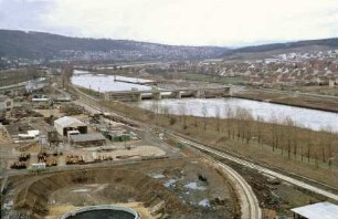 Staustufe Deizisau/Neckar im Bau