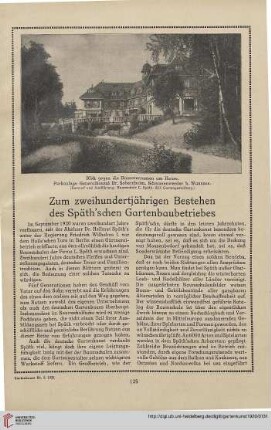 33: Zum zweihundertjährigen Bestehen des Späth'schen Gartenbaubetriebes