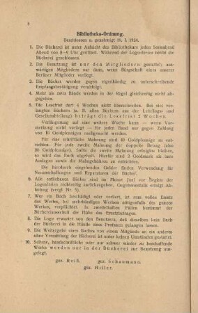 Bibliotheks-Ordnung