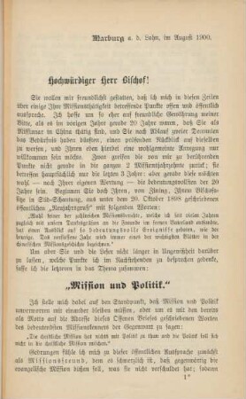 Hochwürdiger Herr Bischof!