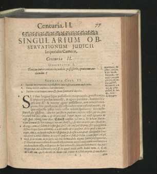 Centuria II. Singularum Observationum Judicii Imperialis Camerae
