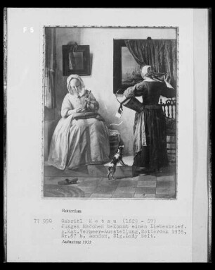 Brieflesende Dame und Dienstmagd