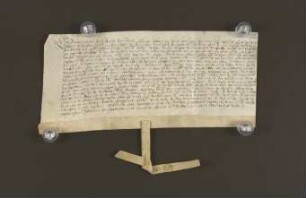 Regest Hoppe. 1575 Mai 03. Hausrentenverkauf in Haus vor der Neuenpforte "achter dem Graben" an die Dechen der Armen zu den Brüdern.