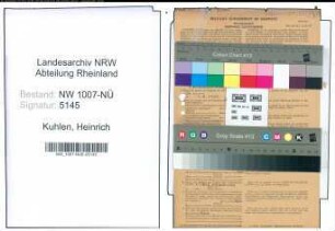 Entnazifizierung Heinrich Kuhlen , geb. 16.09.1906 (Baecker)