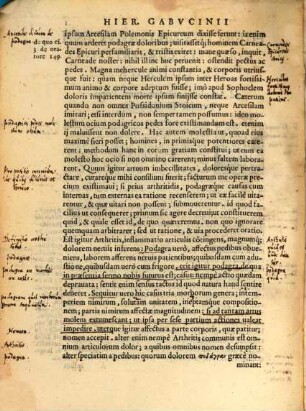 Hieronymi Gabvcinii Fanestris Commentarivs, De Podagra : Ad medicinam faciendam accommodatissimus. Index Rervm Memorabilivm