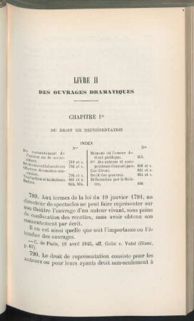 Chapitre Ier. Du droit de représentation