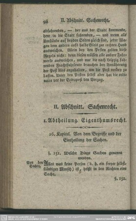 II. Abschnitt. Sachenrecht