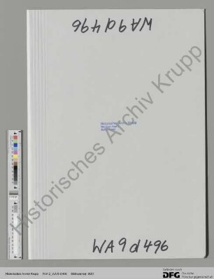 Schreiben von Alfred Krupp an Carl Meyer, Sophus Goose, Friedrich Alfred Krupp, Ludwig Wiegand und die Prokura betr. General-Regulativ, Geschäftsordnung für die Prokura. [auszugsweise Abschrift der Archivalie FAH 2 B 190]
