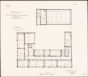 Kunstgewerbe- und Handwerkerschule, Berlin-Charlottenburg: Grundriss 3. Obergeschoss 1:100