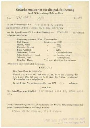 Gramer, Josef