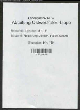 Prüfung und Aufhebung veralteter Polizeiverordnungen im Kreis Höxter