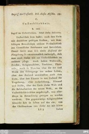 C. Unsterblichkeit.