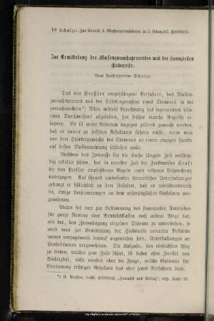 I.2. Zur Ermittelung des Massenzuwachsprocentes und der finanziellen Hiebsreife