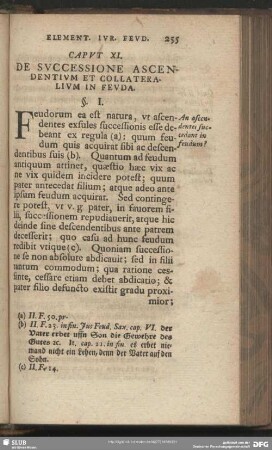 Caput XI. De Successione Ascendentium Et Collaateralium In Feuda