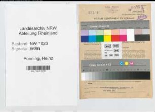 Entnazifizierung Heinz Penning , geb. 13.01.1911 (Kaufm.Angest.)