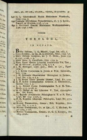 51-62, Theologi, In Octavo. - Juridici, In Octavo.
