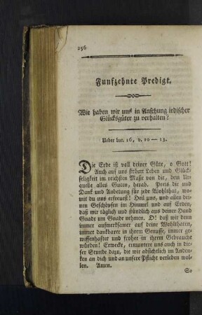 Fünfzehnte Predigt.