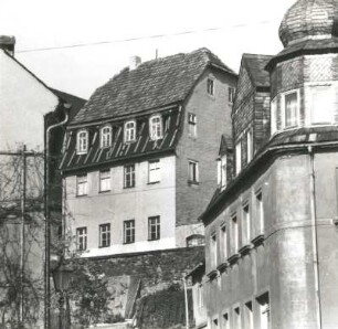 Colditz, Schloßgasse 5. Wohnhaus (18. Jh.). Straßenansicht (von der Kirchgasse)