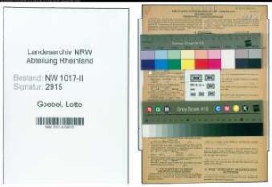 Entnazifizierung Lotte Goebel , geb. 23.04.1921 (Buchhalterin)