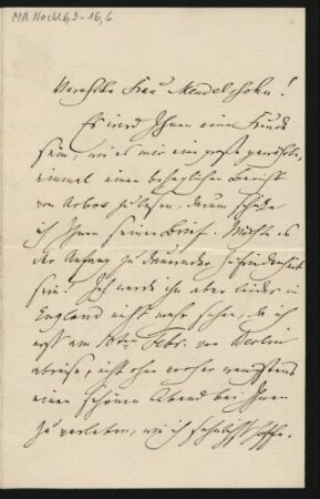 Brief an Enole Mendelssohn : o.D.