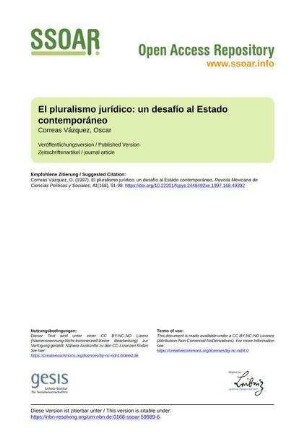 El pluralismo jurídico: un desafío al Estado contemporáneo