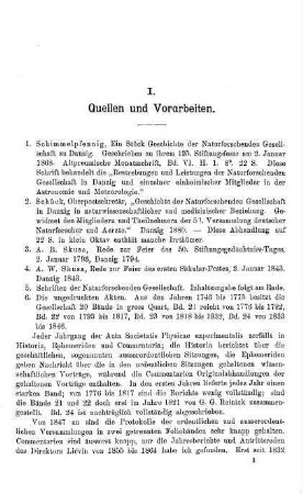 I. Quellen und Vorarbeiten