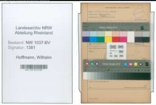 Entnazifizierung Wilhelm Hoffmann , geb. 16.04.1888 (Schriftsetzer)