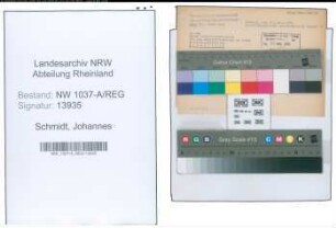Entnazifizierung Johannes Schmidt , geb. 11.03.1903 ()