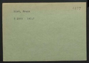 Rist, Franz