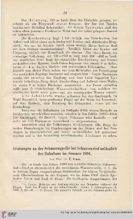 4: Grabungen an der Schussenquelle bei Schussenried anlässlich des Bahnbaus im Sommer 1896