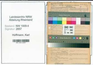 Entnazifizierung Karl Hoffmann , geb. 08.04.1894 (Kulturbaumeister)